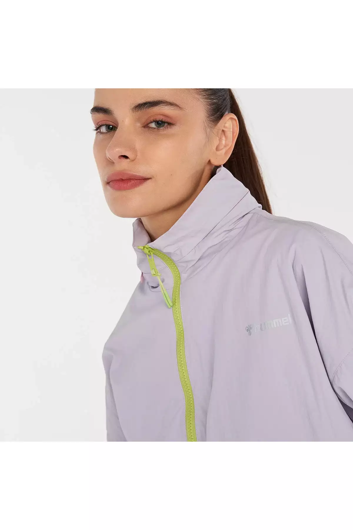 کاپشن بارانی بنفش فولا زنانه با هود برند hummel - 846437836