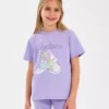 تی‌شرت گرافیکی بزرگ دخترانه رنگ بنفش برند Skechers - 928428243