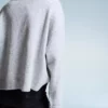 کاپشن یقه V با بافت نرم برند Bershka - 963494430
