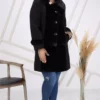 کاپشن زنانه مشکی سایز بزرگ ۱۰۸۱ برند KARAMEŞE - 220218434