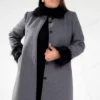 کاپشن پشمی با آستین بزرگ و پالتو خزدار برند Roxxlen - 1026728746