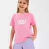 تیشرت اساسی بزرگ دخترانه، رنگ صورتی، کد SK232139-610 برند Skechers - 936514157