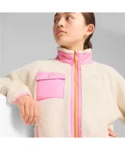 کاپشن بچگانه هیبریدی شرپا سفید/صورتی - 626504 87 برند Puma - 881044322