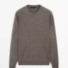 ژاکت یقه دوچرخهای با ترکیب پشم یولون برند Massimo Dutti - 966143016