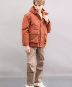 کودکانه پسرانه کاپشن ضد آب با کلاه C5980A824WN برند Defacto - 877616683