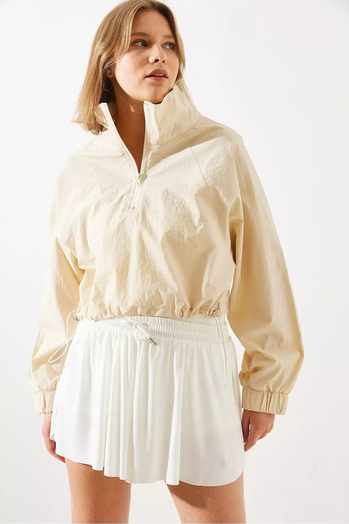 کت بارانی زنانه با جزئیات زیپ MBMS002 60501002 برند Bianco Lucci - 859769682