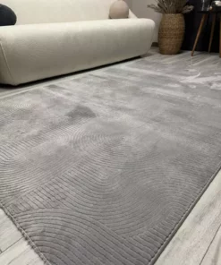 رولیف فرش با زیره ضد لغزش قابل شستشو به رنگ خاکستری، مناسب برای سالن، آشپزخانه و راهرو برند Merinos - 870094101