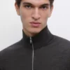 ژاکت با زیپ نخی برند Massimo Dutti - 967573815