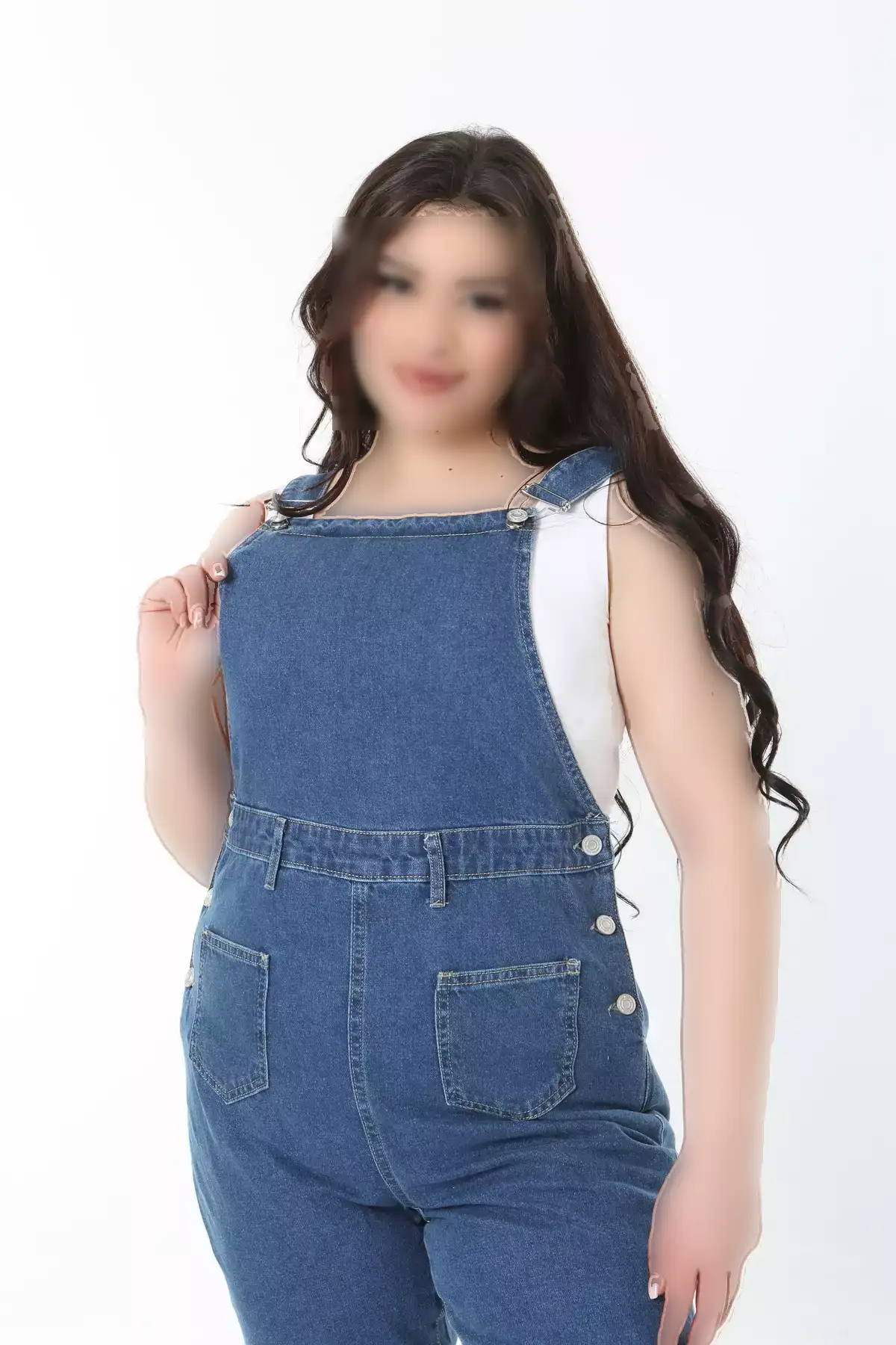 سرهمی جین زنانه با سایز بزرگ، رنگ نیک، با کمر بلند و 6 جیب و کد 65N38882 برند Şans - 917570735
