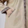 ترنچکت کاپشندار با طرح چهارخانه جزئیاتدار برند KALKANCI - 1030668128