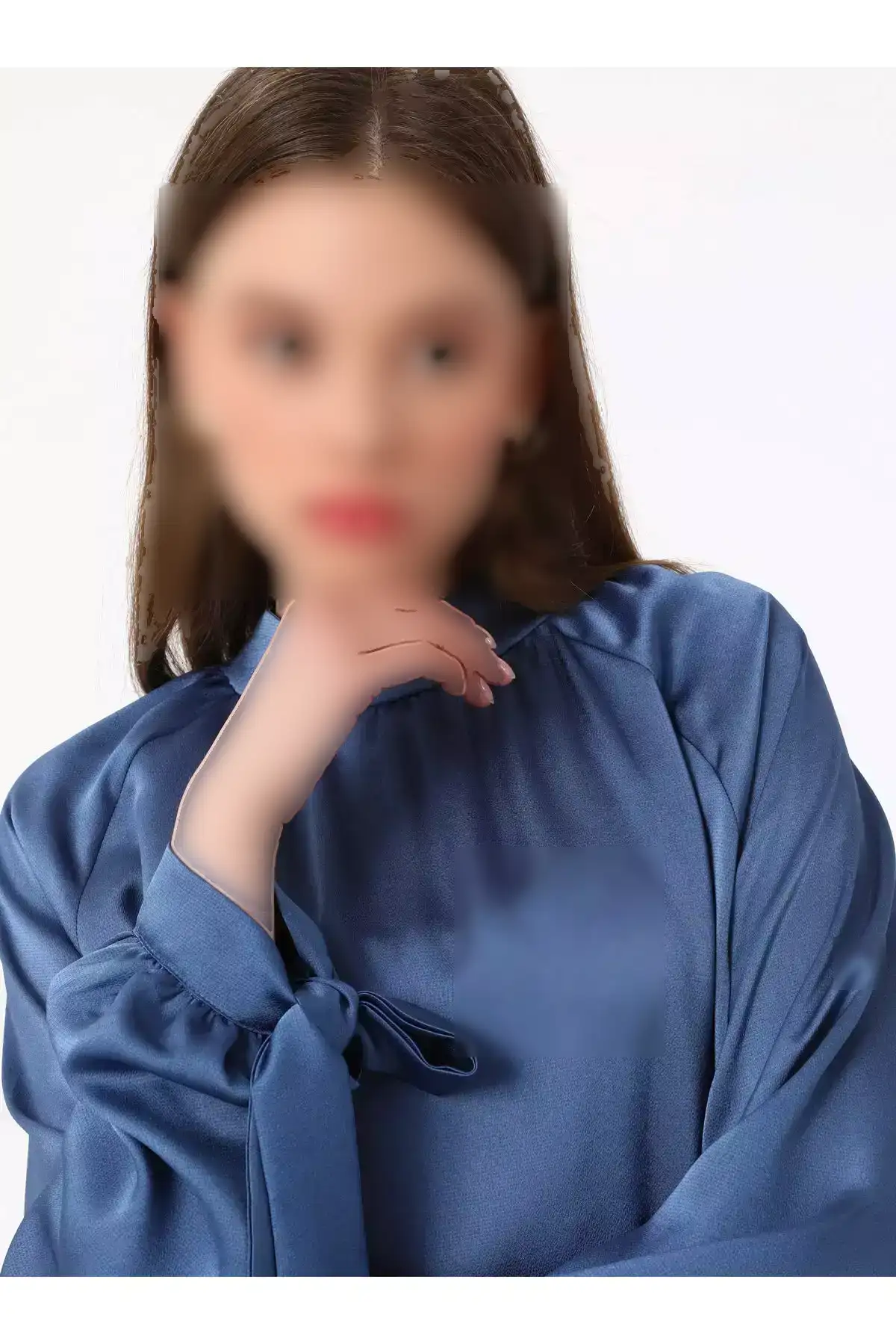 ست دو تکه تونیک و شلوار آبی کهکشان برند Refka - 831532468