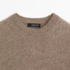 کت های کشباف با یقه گرد و طرح ملانژ برند Massimo Dutti - 991334061