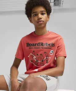 تیشرت گرافیکی قرمز مردانه برای پسران 68514415-MID90S برند Puma - 903885971