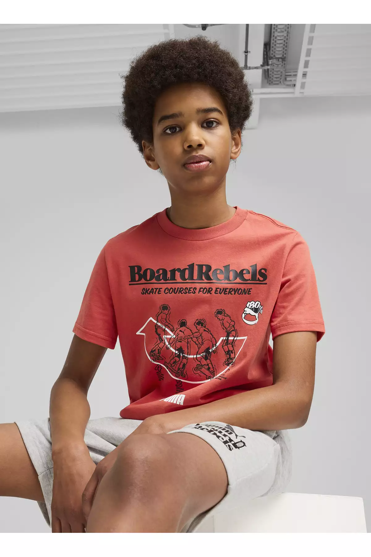 تیشرت گرافیکی قرمز مردانه برای پسران 68514415-MID90S برند Puma - 903885971