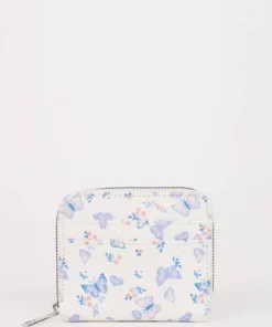 کیف پول چرم مصنوعی با طرح پروانه زنانه مدل C1778AXNS برند Defacto - 817738848