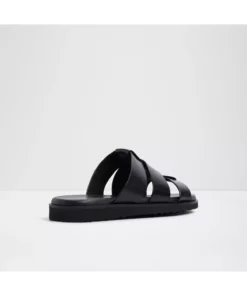 LIGHT - دمپایی چرم طبیعی مردانه سیاه برند Aldo - 929844951