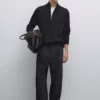 کاپشن با گردن ایستاده زیپدار برند Massimo Dutti - 954096723