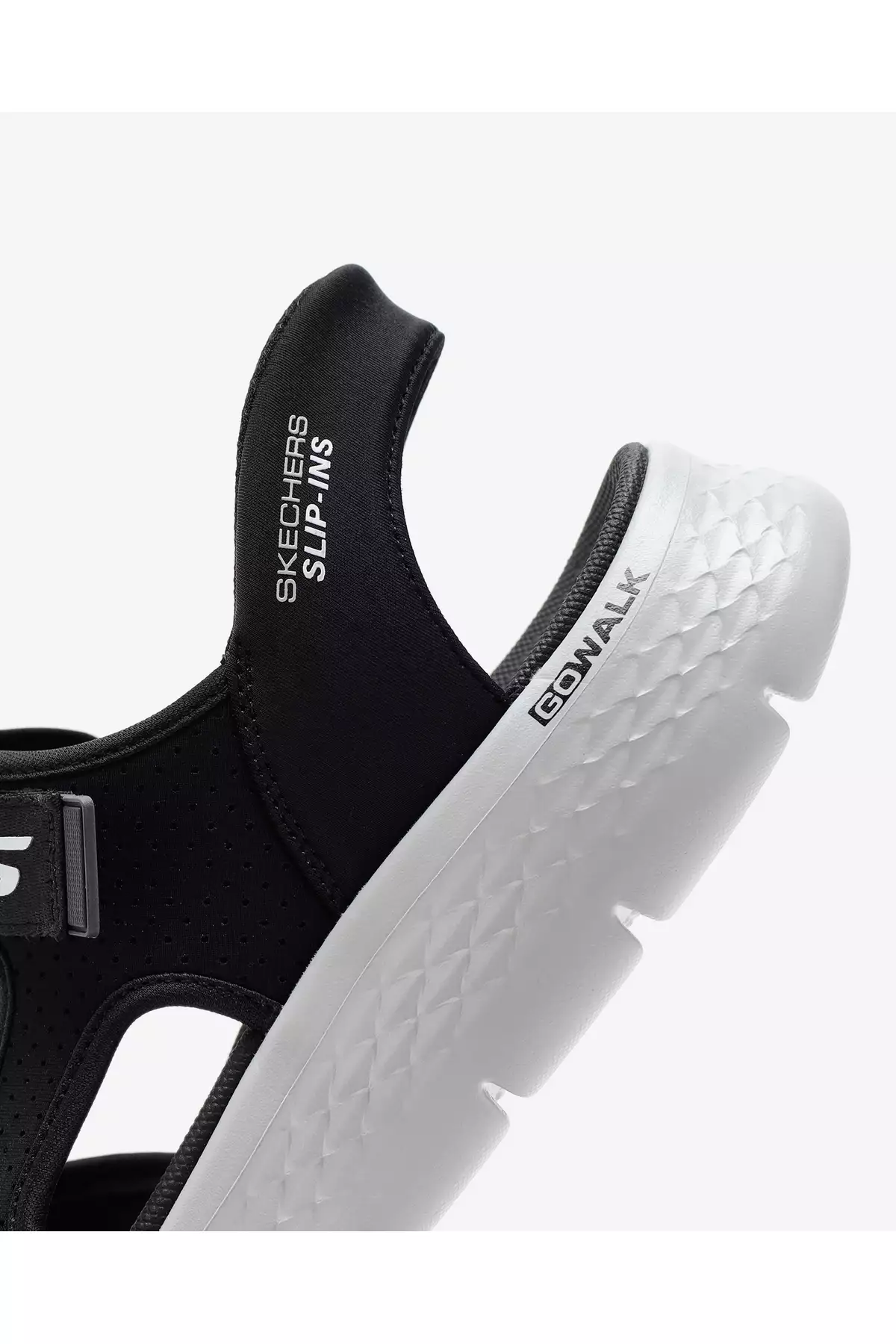 صندل راحتی گو واک فلکس - ورودی آسان مردانه رنگ مشکی 229210 BKGY برند Skechers - 889028111
