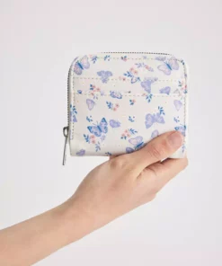 کیف پول چرم مصنوعی با طرح پروانه زنانه مدل C1778AXNS برند Defacto - 817738848