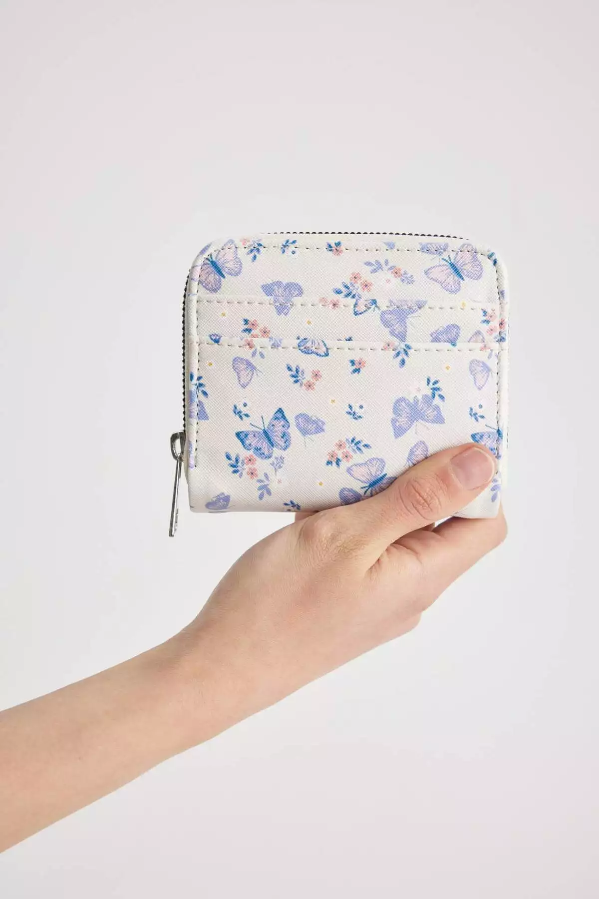 کیف پول چرم مصنوعی با طرح پروانه زنانه مدل C1778AXNS برند Defacto - 817738848