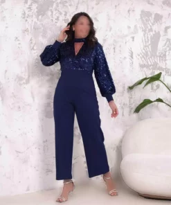 پوشاک زنانه بزرگ سایز شیک با زنانه دوخته شده از براق کننده برند PATİSPANYA - 864456337