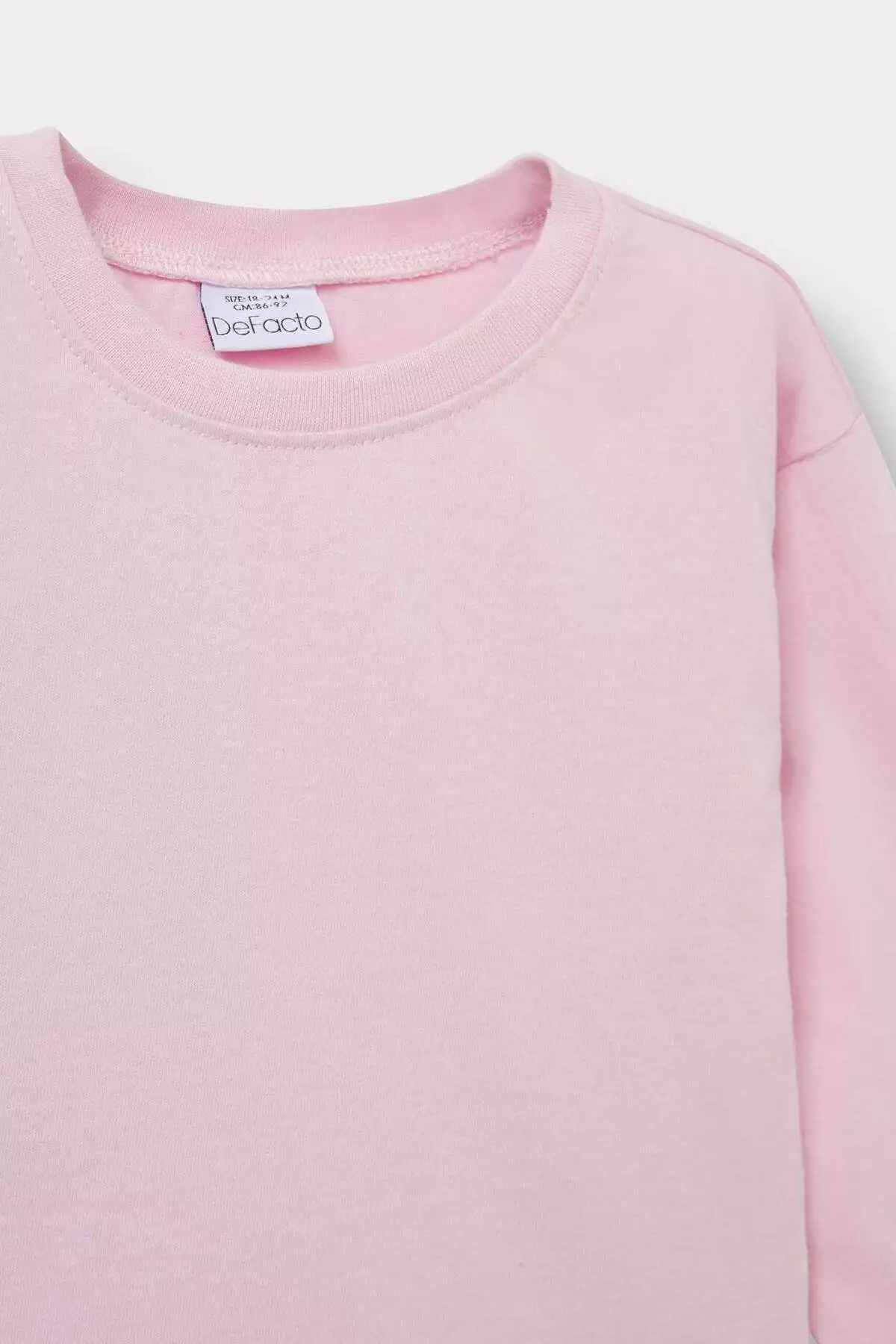 تیشرت آستین بلند یقه گرد برای دختر بچه E8355A525AU برند Defacto - 963439776