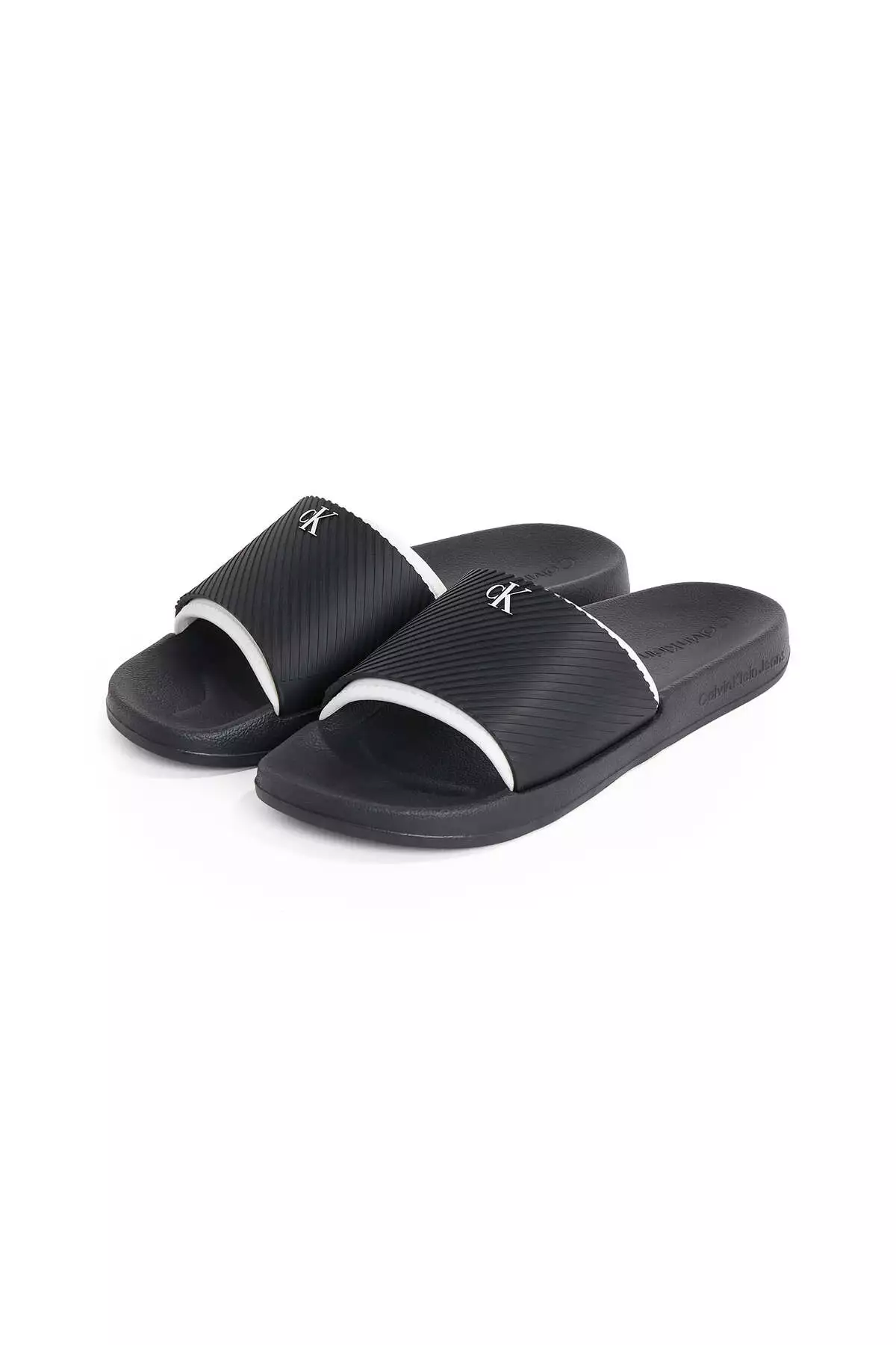 دمپایی مردانه سیاه و سفید برند Calvin Klein - 932930076