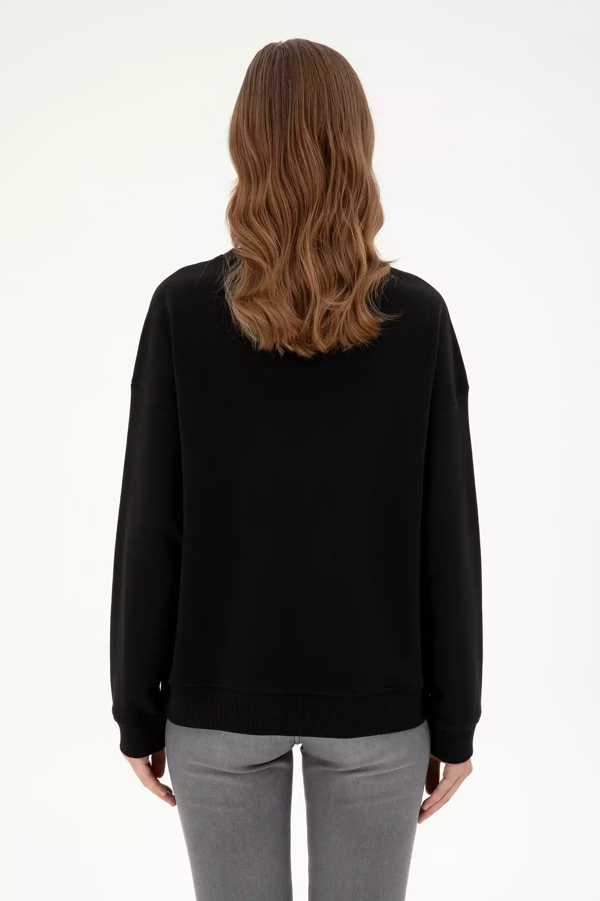 هودی زنانه مشکی با یقه گرد 50296945-VR046 برند U.S. Polo Assn. - 861556558