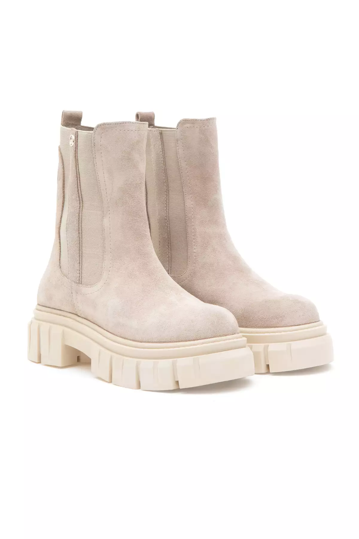 بوت زنانه به رنگ بژ از جنس سوئید مدل 50297258-VR011 برند U.S. Polo Assn. - 873704382