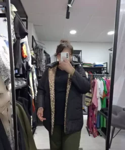 کاپشن کوتاه با کلاه و مدل بزرگ سایز برند aysen - 996646773