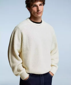 ژاکت بافتنی پشمی و فتیلهای برند Bershka - 970724338