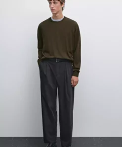 ژاکت بافت یخنی ۱۰۰٪ پشم مروسی برند Massimo Dutti - 975180291