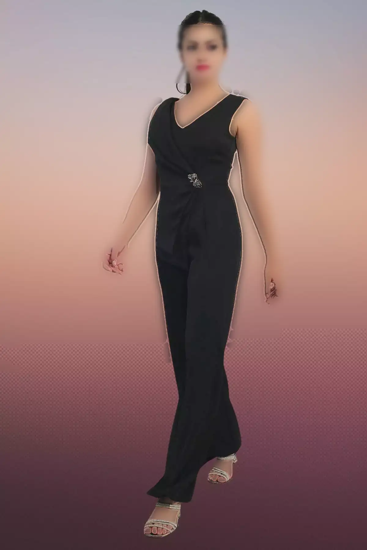 سرهمی مجلسی مخصوص خانمها با سایز بزرگ دوخت سفارشی 425 برند Moda Amore - 964676674