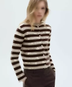 کارتن دکمهدار خطدار برند MANGO - 876910285