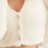 ست بافتنی زنانه رنگ اکرو شامل: بستن داخلی و ژاکت. برند Olalook - 871405540