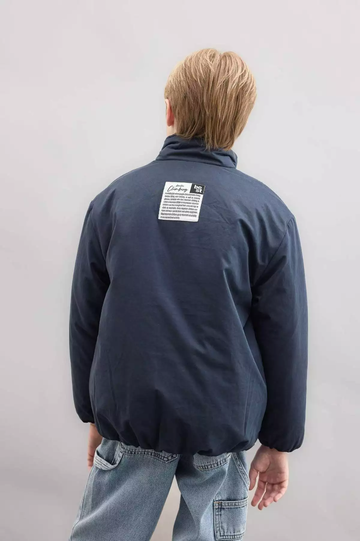 کاپشن پسرانه ضد آب با یقه ایستاده، زیپ دار، دکمه ای و دارای جیب مدل C7093A824WN برند Defacto - 871405777