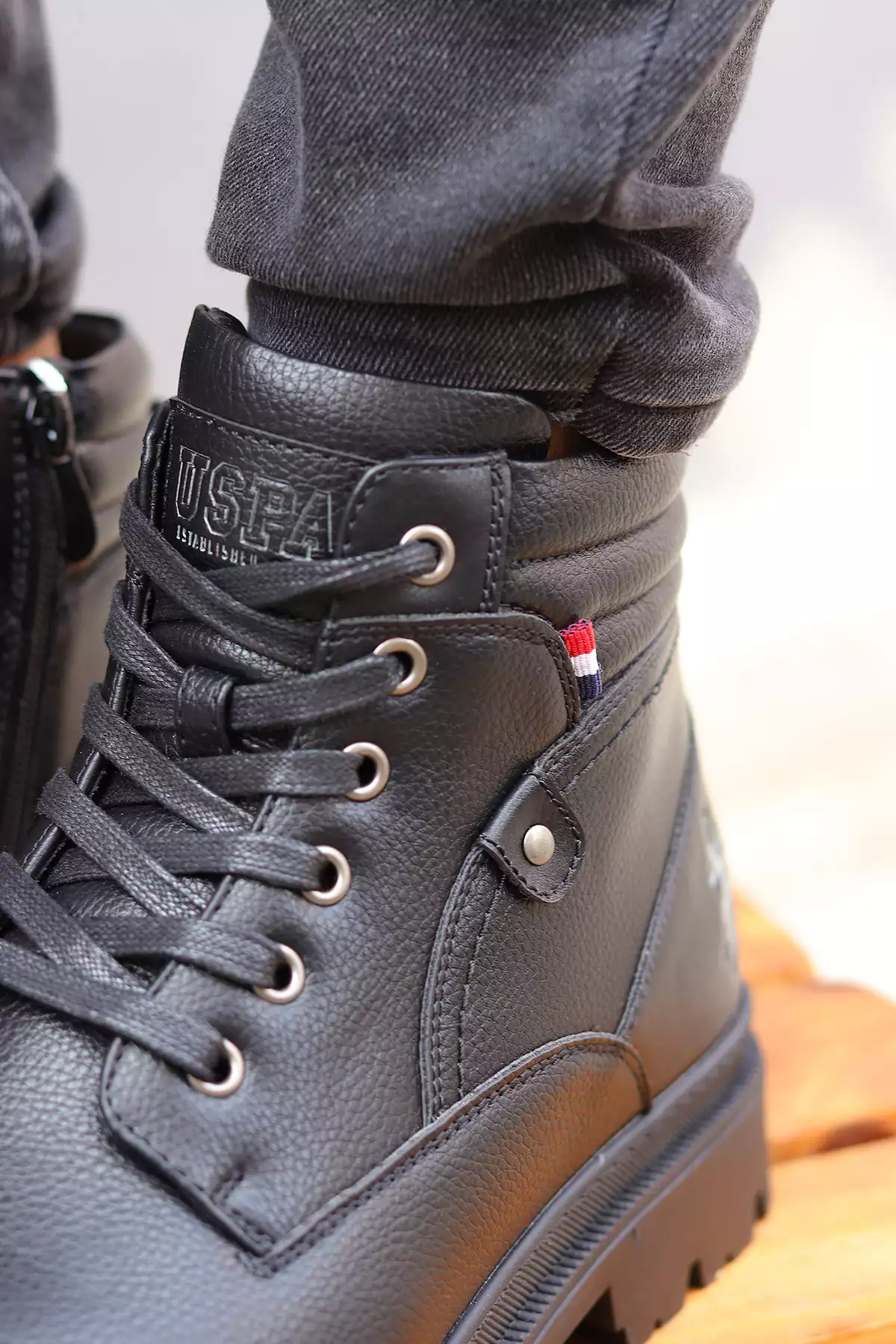 کفش بوت روزمره مردانه با آستر گرم و زیپ در رنگ مشکی برند U.S. Polo Assn. - 988942803