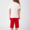 ست کمرنگ و کوتاه دخترانه با طرح برگهای رنگارنگ برند U.S. Polo Assn. - 649438329