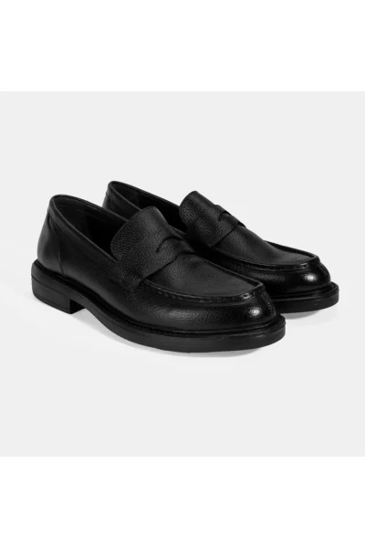 مردانه کفش لوفر چرم سیاه برند Desa - 983869668