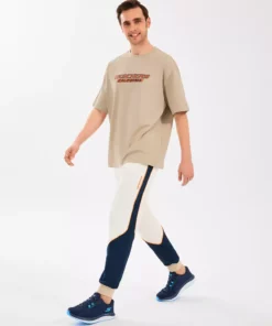 شلوار جوراب فلیس مردانه M Diagonal Lw رنگ سفید روشن مدل S2510037-102 برند Skechers - 924579075
