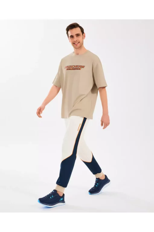 شلوار جوراب فلیس مردانه M Diagonal Lw رنگ سفید روشن مدل S2510037-102 برند Skechers - 924579075