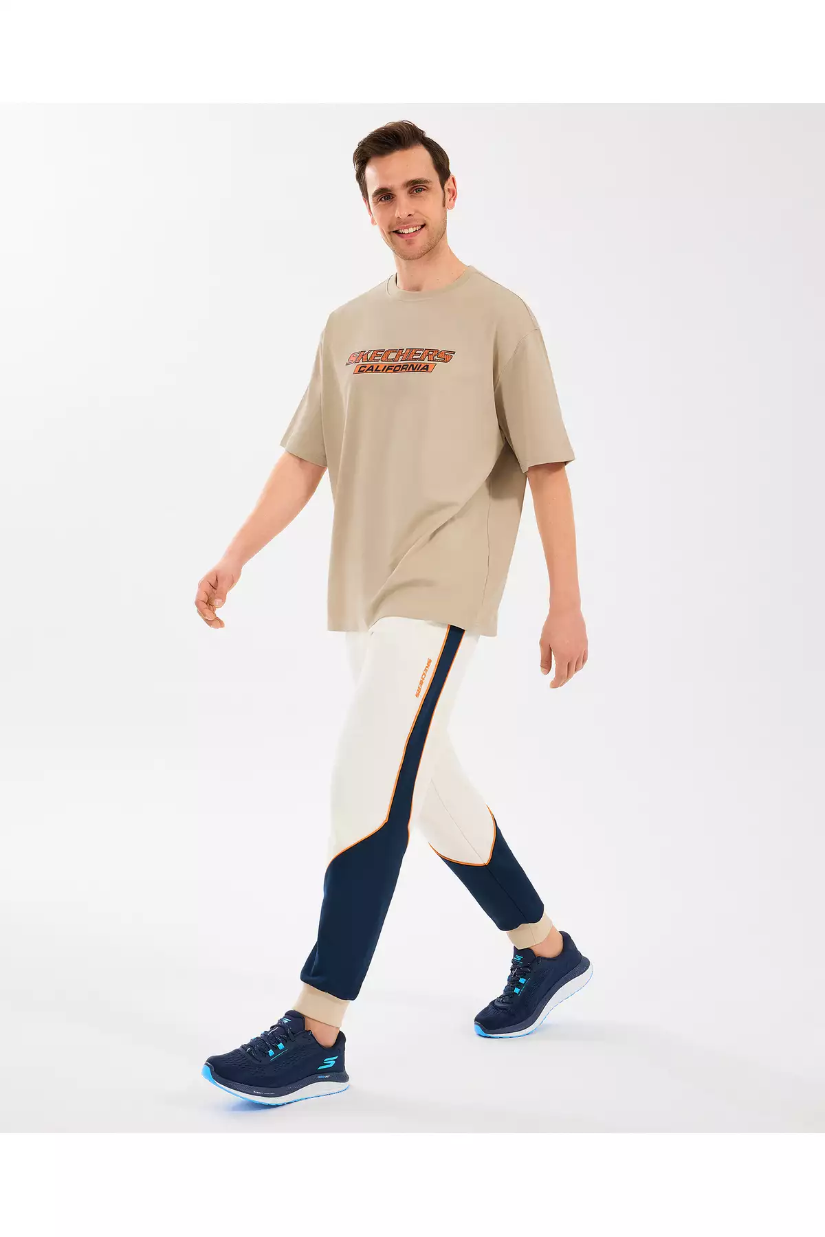 شلوار جوراب فلیس مردانه M Diagonal Lw رنگ سفید روشن مدل S2510037-102 برند Skechers - 924579075