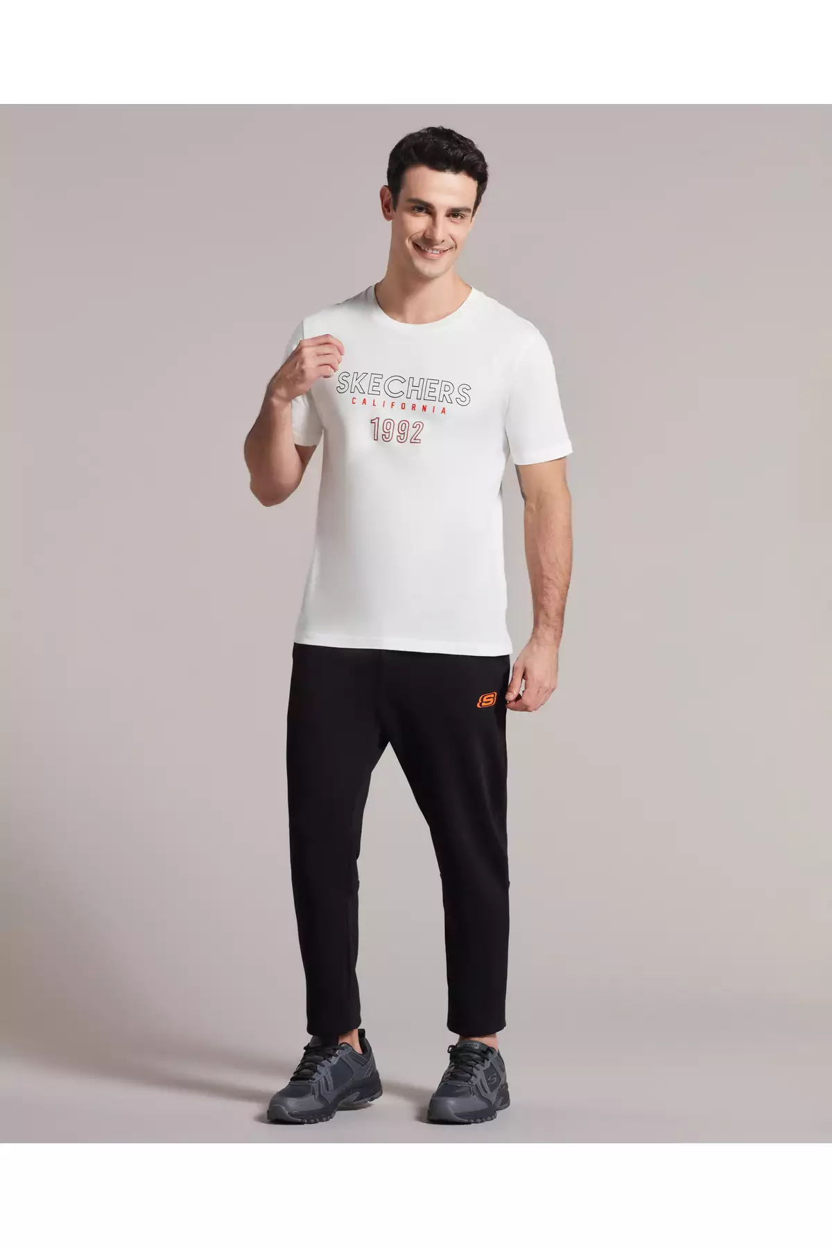 شلوار ورزشی مردانه فلیس M LW با جزئیات و طراحی باریک رنگ مشکی مدل S231016-001 برند Skechers - 637194584