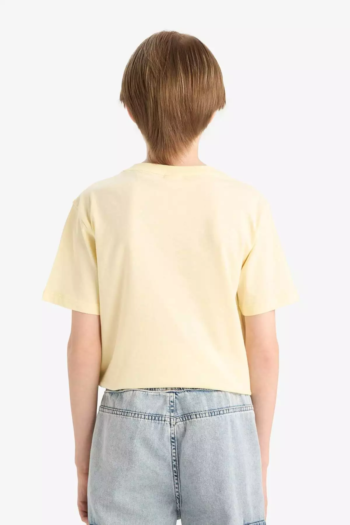 تیشرت آستین کوتاه یقه گرد با طرح چاپی برای پسران مدل E6312A825HS برند Defacto - 929272030