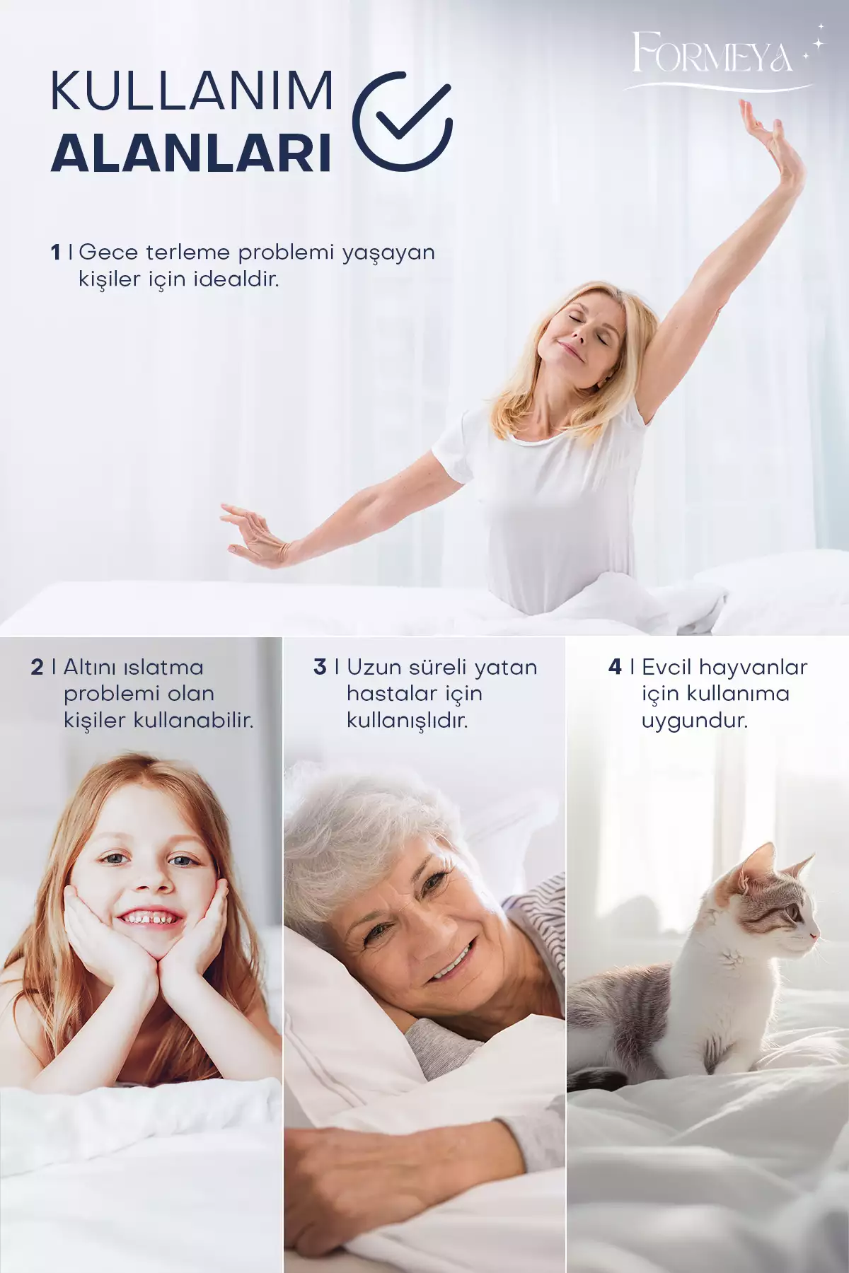 محافظ تشک ضد آب کاپیتونه از الیاف 100% پنبه - مناسب برای تخت خواب یک نفره، دو نفره و تخت خواب بزرگ برند Formeya - 92876225