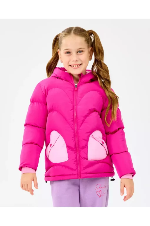کت بزرگ دخترانه پافر جی رنگ بنفش مدل SK2520039-3935 برند Skechers - 992659995