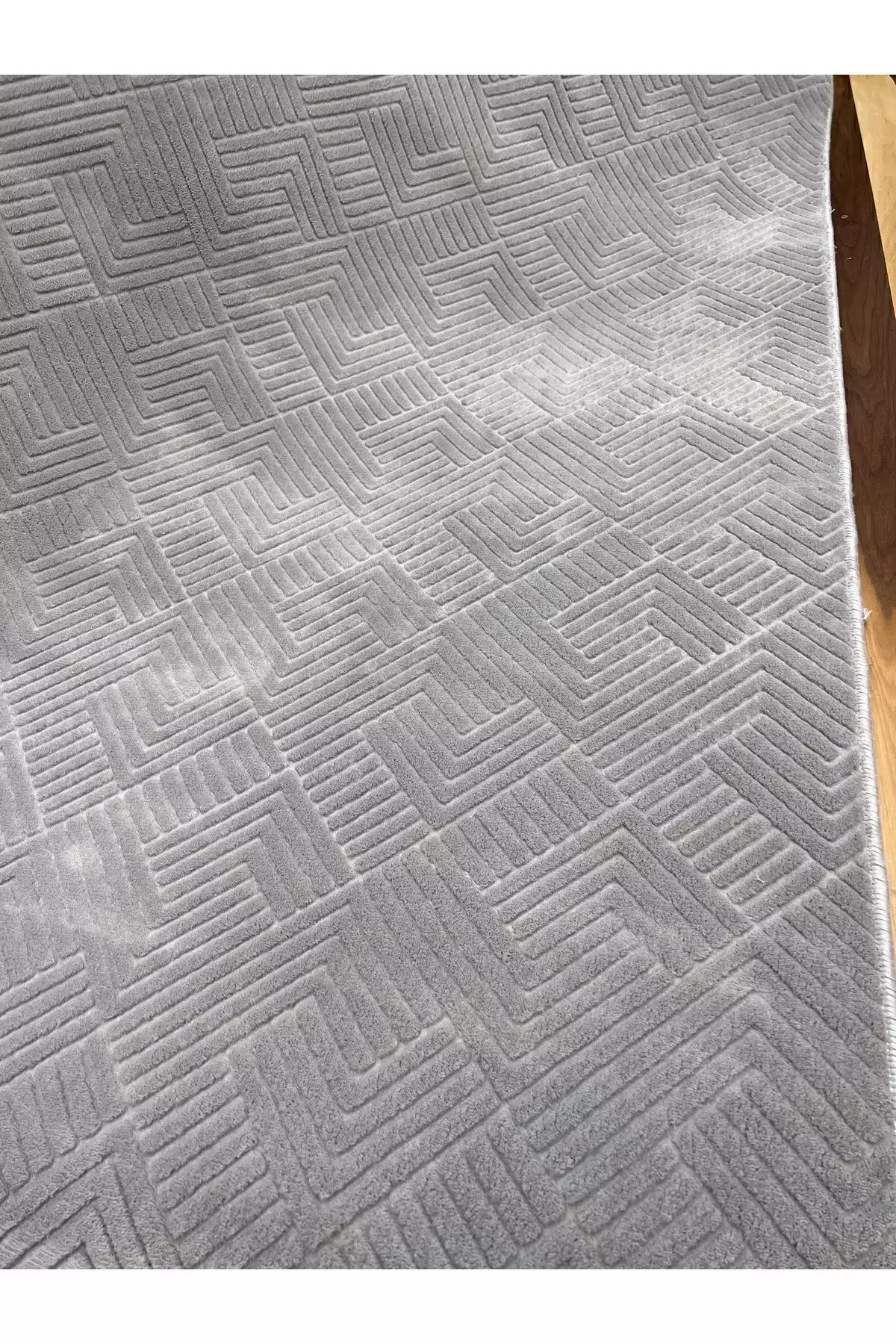 رولیف آدن خاکستری فرش یولوک با زیره غیر滑 برند Merinos - 777932442