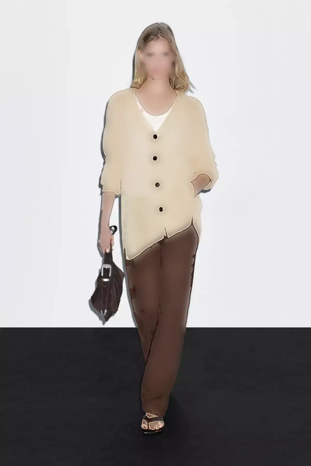کاردیگان نازک اوور سایز برند Massimo Dutti - 957594526