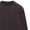 کورسویی با یقه بیسیکلت و طرح بافت مو برند Massimo Dutti - 987441228