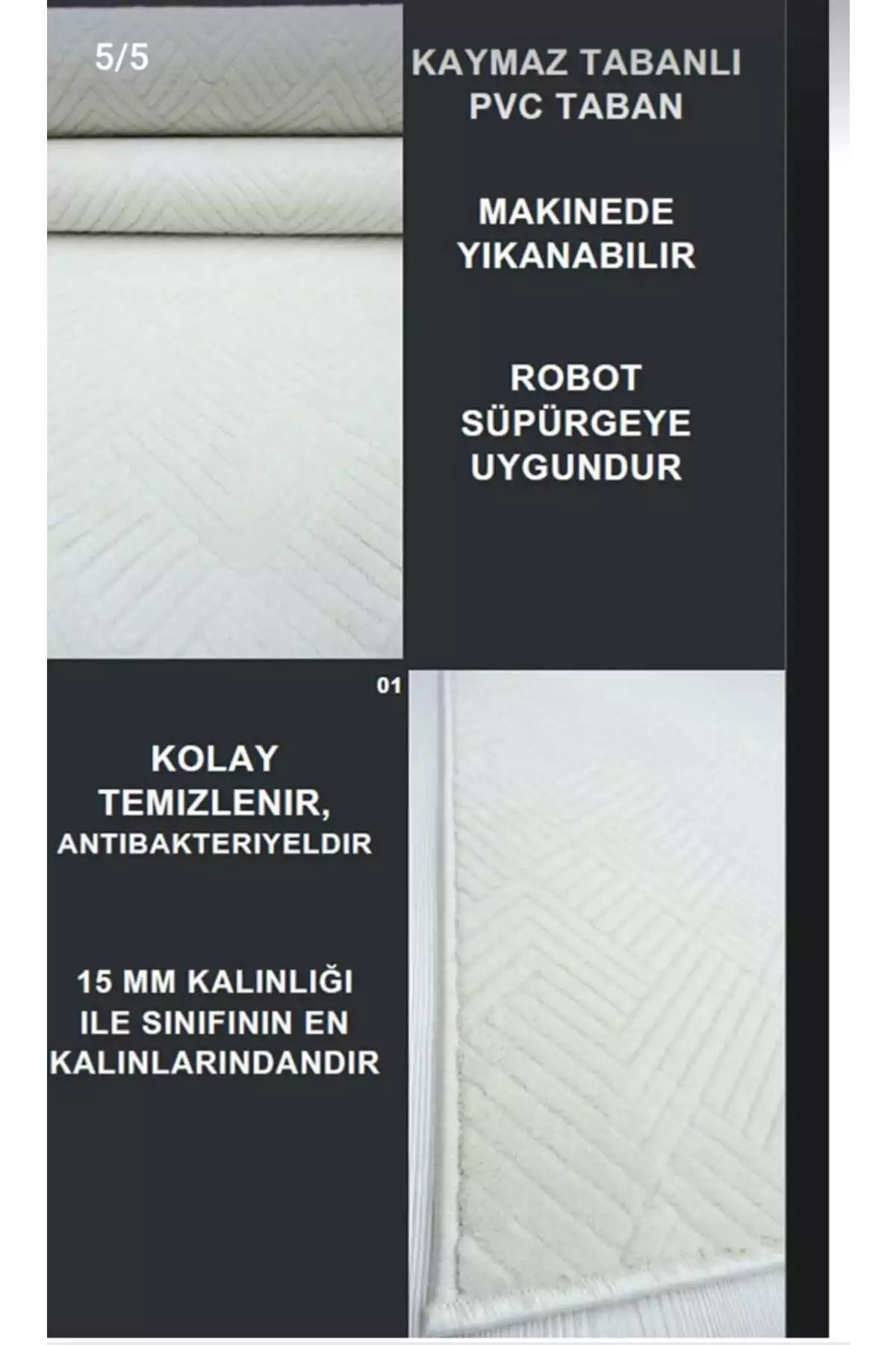 روفرشی با زیره لغزنده برای اتاق نشیمن، راهرو و آشپزخانه - راهپله کرم رنگ برند Merinos - 808328288